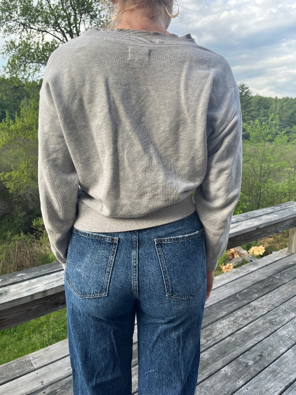MATE the Label Raw Hem Crewneck Sweatshirt